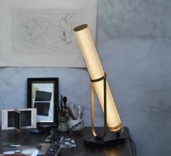 Lampe à poser, La Lampe Frechin, marbre noir et verre, LED, 2700K, 1240lm, L25cm, H62,5cm - DCW éditions Paris