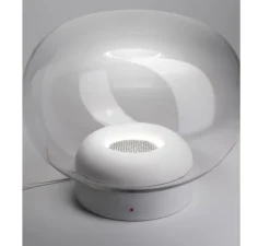 Lampe à poser, La Mariée, transparent, blanc, IP40, LED, dim, 3000K, 1008 lm, Ø28cm, H23,5cm - Stilnovo