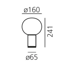 Lampe à poser, Laguna Tavolo, transparent fumé, laiton satiné, Ø16cm, H24,1cm - Artemide
