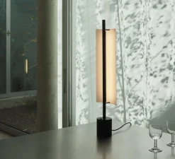 Lampe à poser, Lamina 45, noir et blanc, LED, dim, 2700K, 375 lm, L18cm, H72,3cm - Santa & Cole