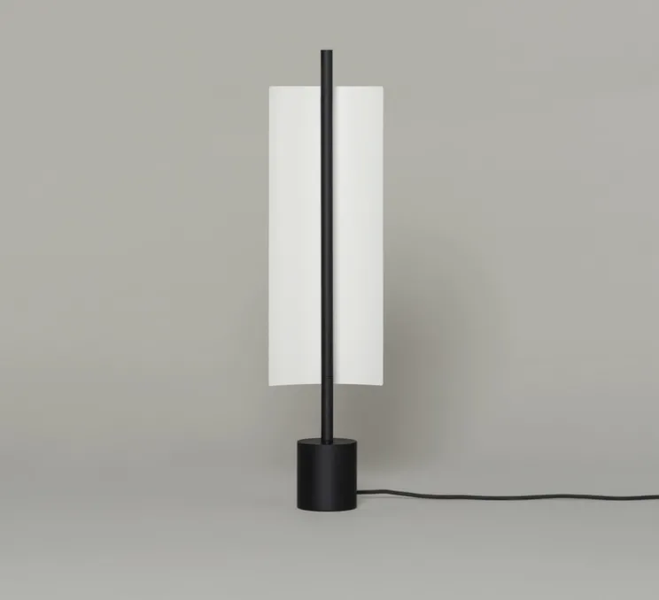 Lampe à poser, Lamina 45, noir et blanc, LED, dim, 2700K, 375 lm, L18cm, H72,3cm - Santa & Cole