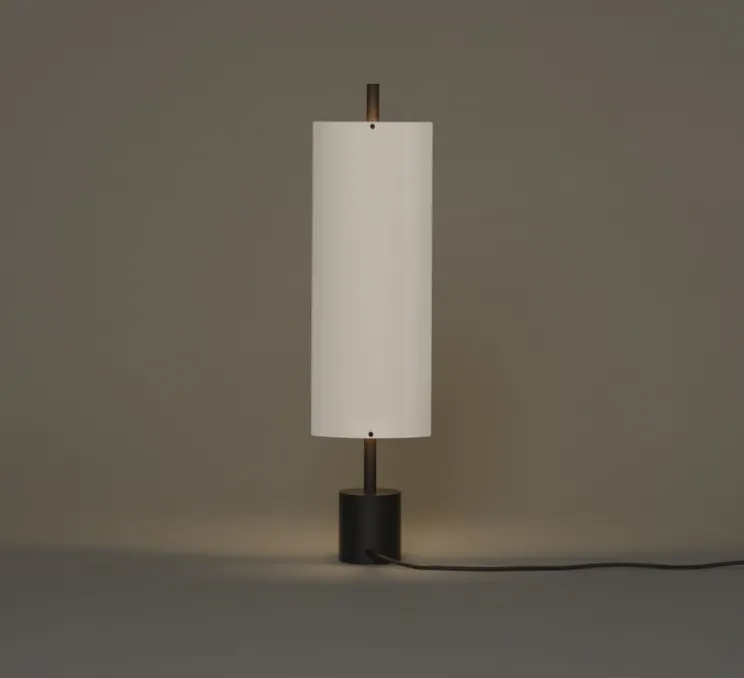 Lampe à poser, Lamina 45, noir et blanc, LED, dim, 2700K, 375 lm, L18cm, H72,3cm - Santa & Cole