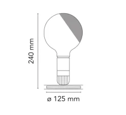 Lampe à poser, Lampadina, vert, LED, 2700K, 200lm, Ø12,5cm, H24cm - Flos
