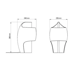 Lampe à poser, Lampe B, gypse blanc, LED, 2200K, 750 lm, L24cm, H39cm - Thierry Dreyfus -DCW éditions Paris