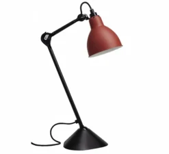 Lampe à poser, Lampe Gras 205, noir, rouge, L14cm, H59cm - Dcw éditions
