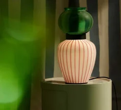 Lampe à poser, Layla, Ruby, verre emeraude, LED, 3000K, 983 lm, Ø17cm, H33cm - MM Lampadari