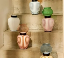 Lampe à poser, Layla, Tabac, verre bleu, LED, 3000K, 983 lm, Ø17cm, H33cm - MM Lampadari