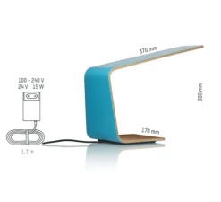 Lampe à poser, LED1, noyer, 2700K, H30cm - TUNTO