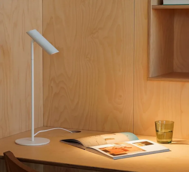 Lampe à poser, Leo, blanc, LED, 2700K, 299 lm, Ø15cm, H48,5cm - Faro