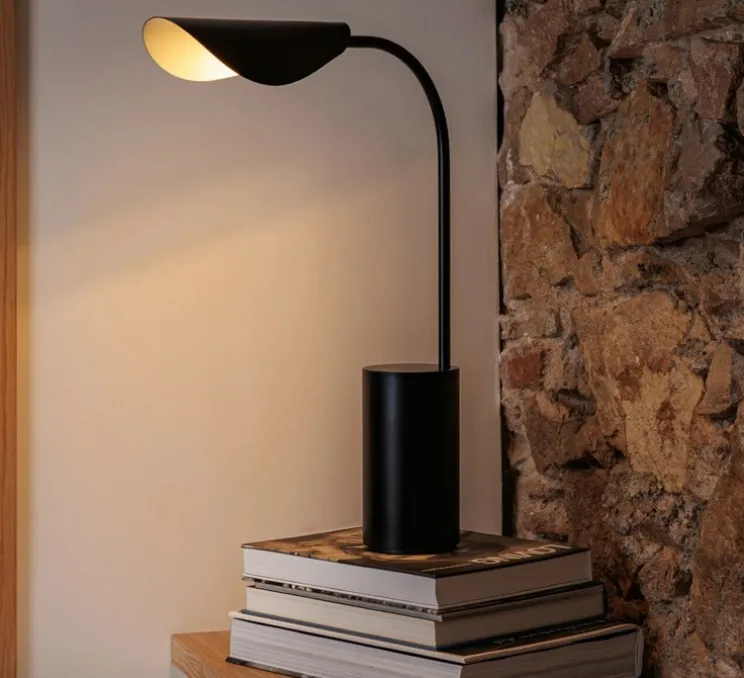 Lampe à poser, Liggera, noir, L10cm, H55,75cm - Faro