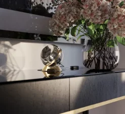 Lampe à poser, Limbus Eye , laiton, LED, dim, 2700K, 220 lm, Ø12cm, H12cm - Lumina