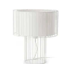 Lampe à poser, Linda, blanc, LED, H47cm, Ø40cm - Faro
