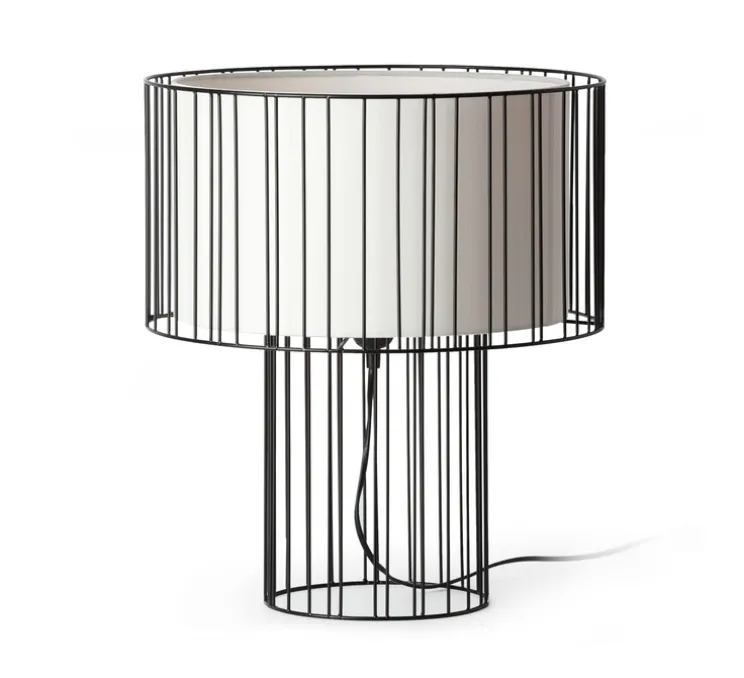 Lampe à poser, Linda, noir, LED, H47cm, Ø40cm - Faro