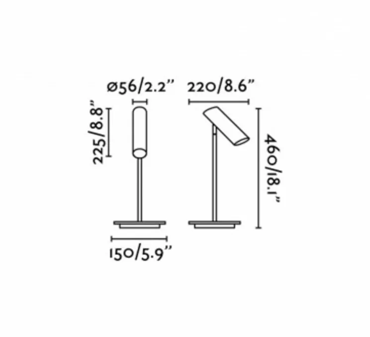 Lampe à poser, LINK, bronze, L15cm, H46cm - Faro