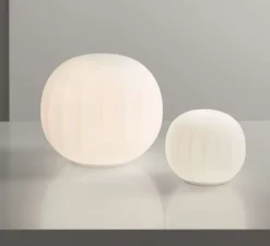 Lampe à poser, Lita, blanc, Ø15cm, H27cm - LUCEPLAN