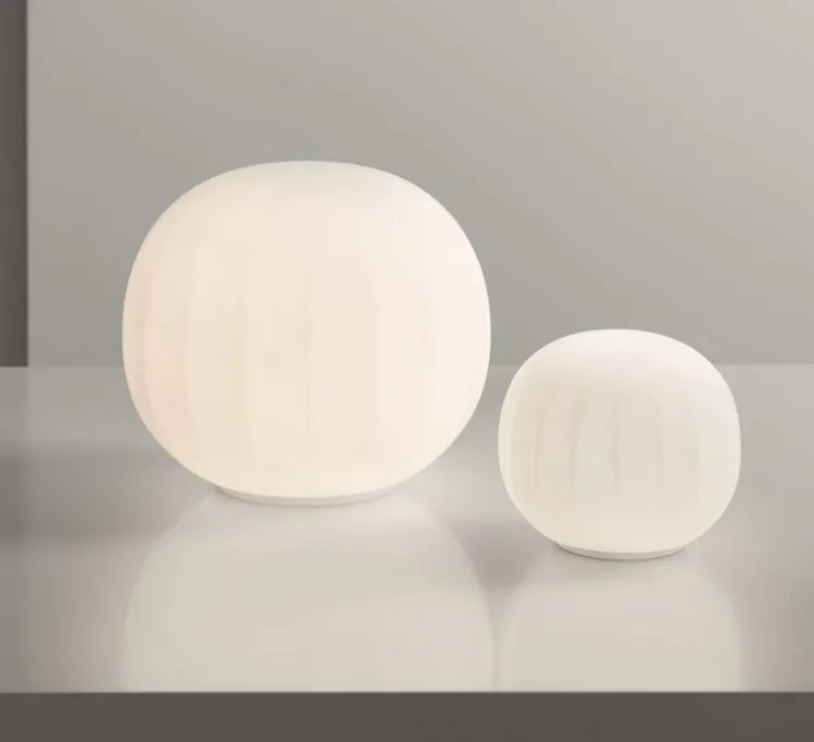 Lampe à poser, Lita, blanc, Ø15cm, H27cm - LUCEPLAN