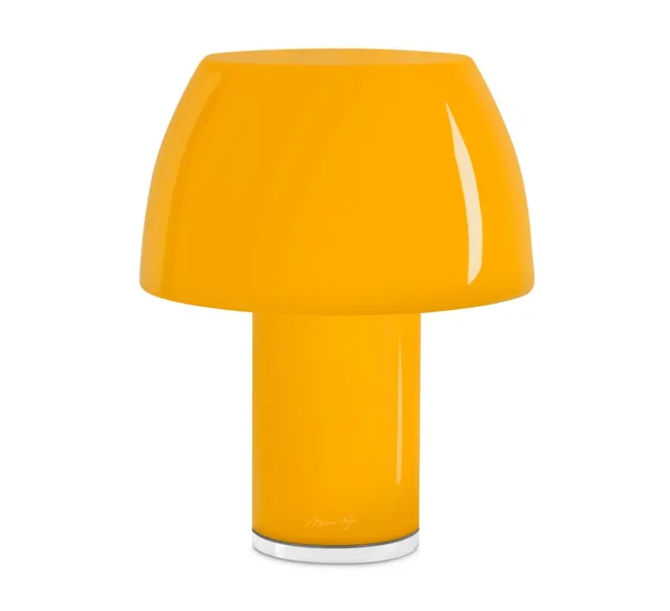Lampe à poser, Lorosae, réédition d'Alavaro Siza, jaune sorrento, IP54, LED, dim, 2700K, 380 lm, Ø20cm, H25cm - Nemo Lighting