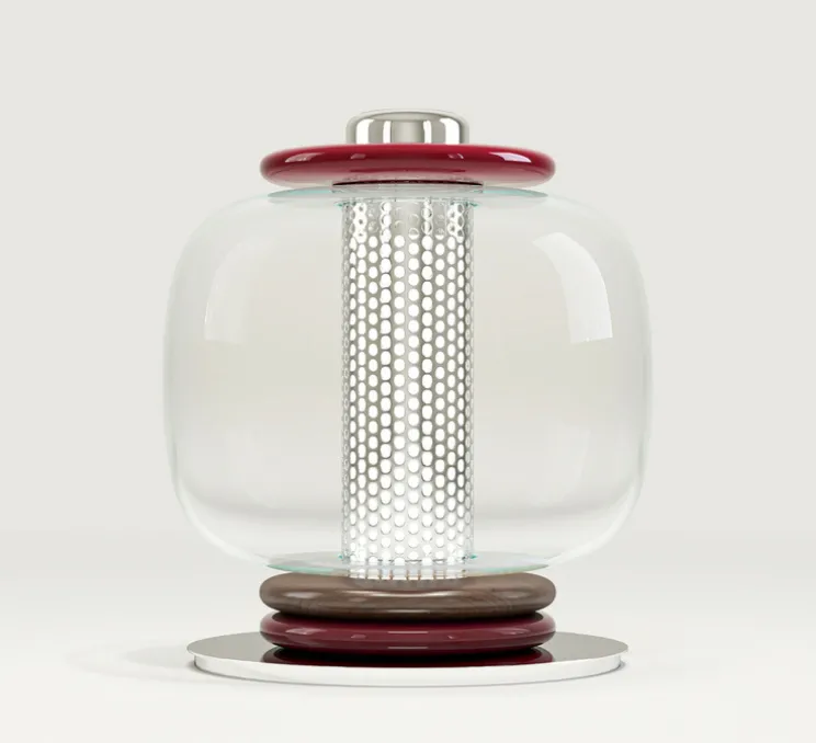 Lampe à poser, Loulou 1 module, Aubergine, Ø34cm, H39cm - Sarah Lavoine