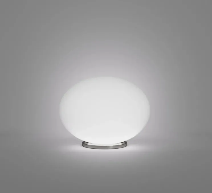 Lampe à poser, Lucciola LT P, blanc mat, nickel satiné, H27cm - Vistosi