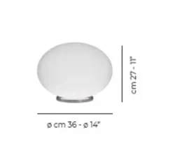 Lampe à poser, Lucciola LT P, blanc mat, nickel satiné, H27cm - Vistosi