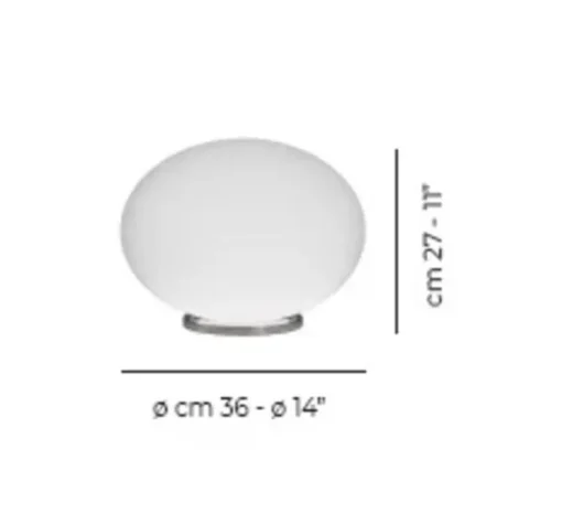 Lampe à poser, Lucciola LT P, blanc mat, nickel satiné, H27cm - Vistosi