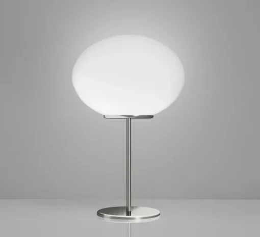Lampe à poser, Lucciola LT 30 P , blanc mat, nickel satiné, Lcm, H59cm - Vistosi