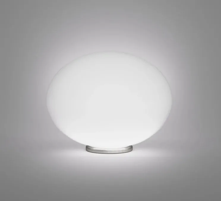 Lampe à poser, Lucciola LT G, blanc mat, nickel satiné, Lcm, H36cm - Vistosi