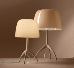 Lampe à poser, Lumiere Grande Nuances, cipria, rose, Ø26cm, H45cm - Foscarini