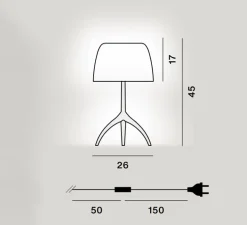 Lampe à poser, Lumiere Grande Nuances, cipria, rose, Ø26cm, H45cm - Foscarini