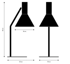 Lampe à poser, Lyss, amande mat, L18cm, H50cm - Frandsen