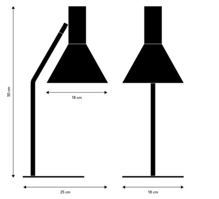 Lampe à poser, Lyss, amande mat, L18cm, H50cm - Frandsen