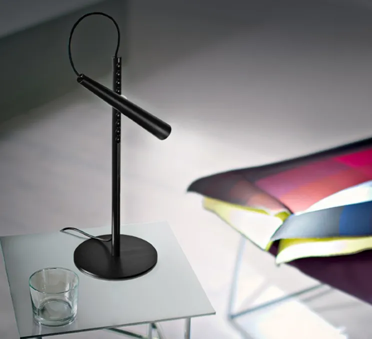 Lampe à poser, Magneto, noir, LED, 2700K, 475 lm, L15cm, H38cm - Foscarini