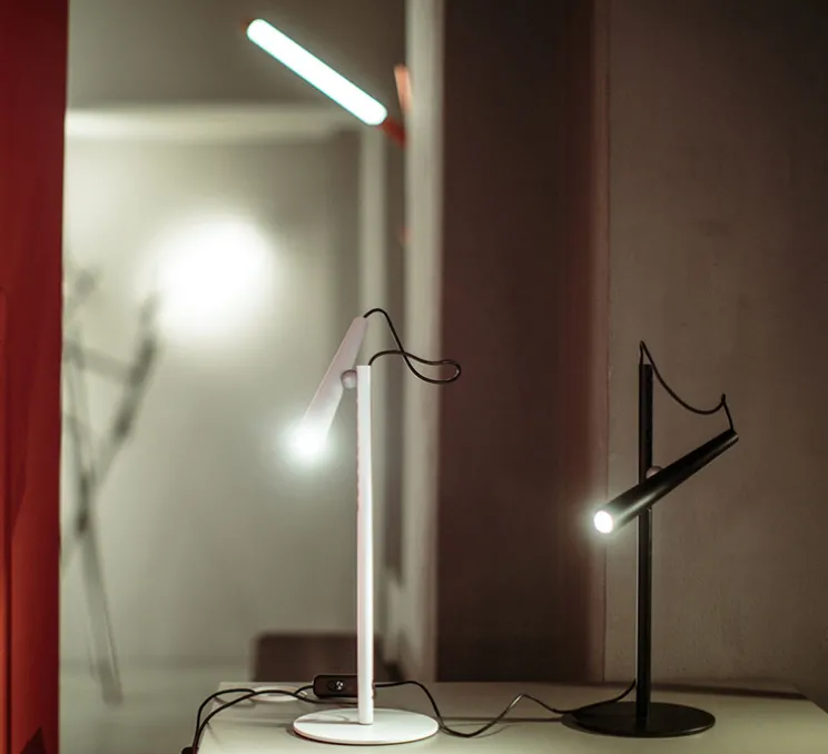 Lampe à poser, Magneto, noir, LED, 2700K, 475 lm, L15cm, H38cm - Foscarini