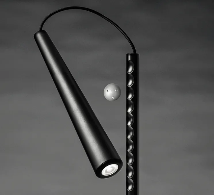 Lampe à poser, Magneto, noir, LED, 2700K, 475 lm, L15cm, H38cm - Foscarini