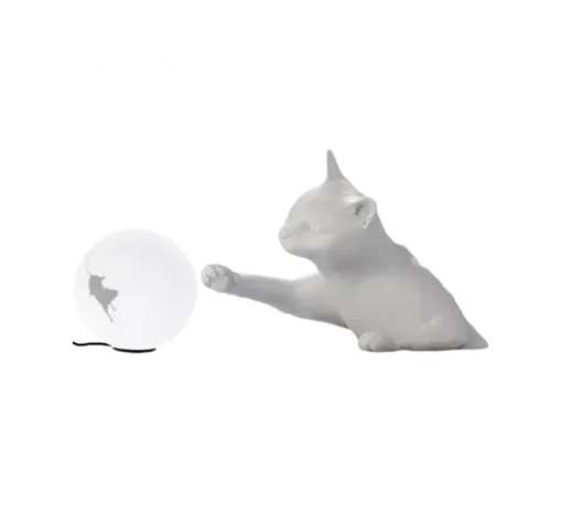 Lampe à poser, Maoo, blanc mat, verre givré, L30cm, H20cm - Karman