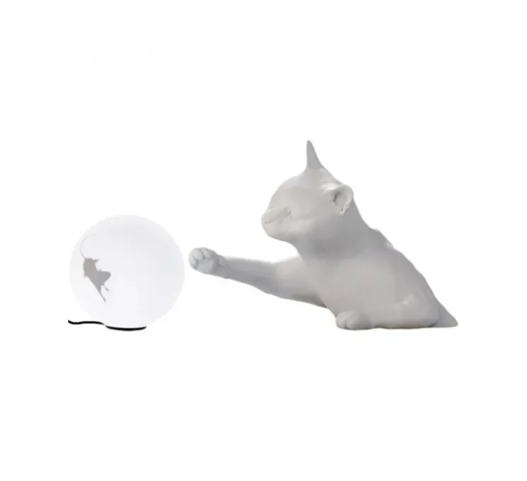 Lampe à poser, Maoo, blanc mat, verre givré, L30cm, H20cm - Karman