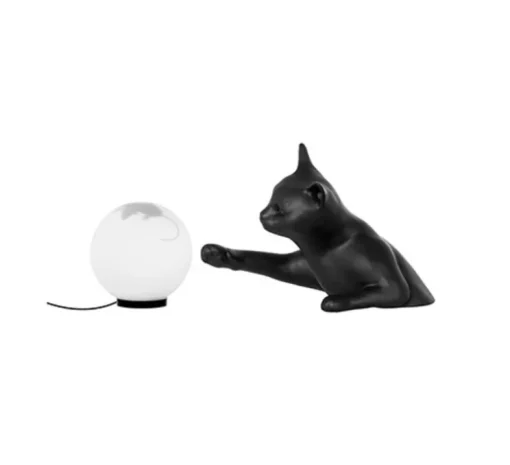 Lampe à poser, Maoo, gris charbon mat, verre givré, L30cm, H20cm - Karman
