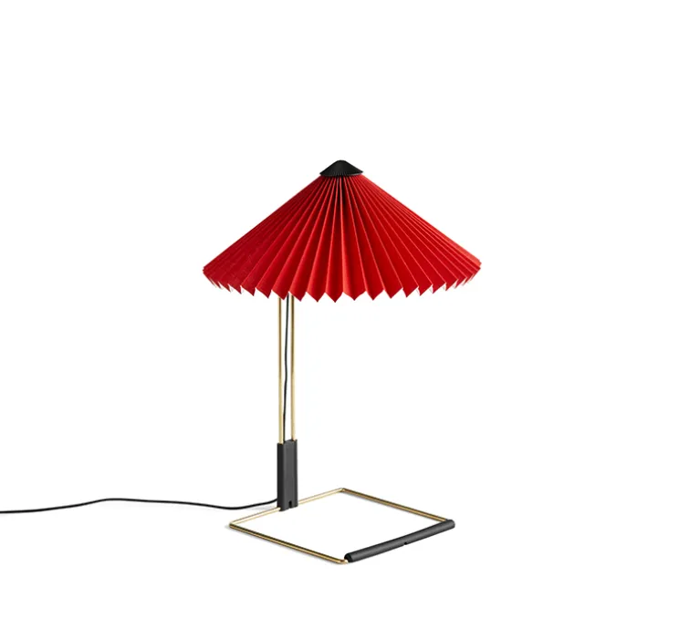 Lampe à poser, Matin 300, rouge vif, LED, 2800K, 150lm, Ø30cm, H38cm - HAY