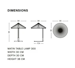 Lampe à poser, Matin 300, violet lavande, base miroir, LED, dim, 2800K, 150 lm, Ø30cm, H38cm - HAY