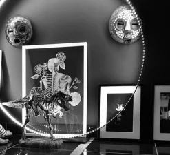 Lampe à poser, mega 90, noir, LED, 2700K, 1584lm, Ø92cm, H94cm - Le deun