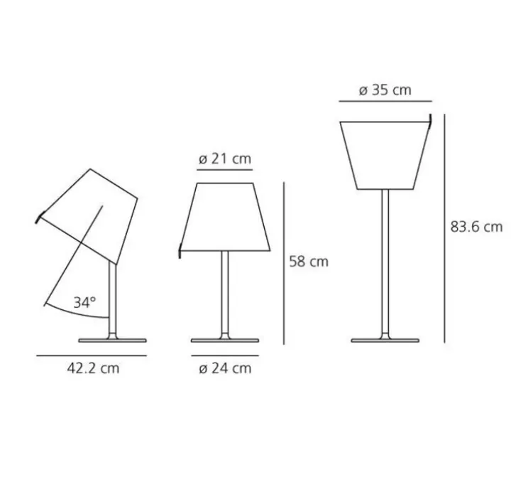 Lampe à poser, Melampo, bronze, Ø42,2cm, H58cm - Artemide