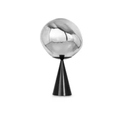 Lampe à poser, Melt Cone Fat, argent, LED, dim, 3000K, 800 lm, Ø25cm, H46,5cm - Tom Dixon