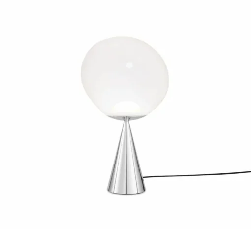 Lampe à poser, Melt Cone Fat, opal, argent, LED, dim, 3000K, 800 lm, Ø25cm, H64,5cm - Tom Dixon