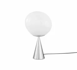 Lampe à poser, Melt Cone Fat, opal, argent, LED, dim, 3000K, 800 lm, Ø25cm, H64,5cm - Tom Dixon