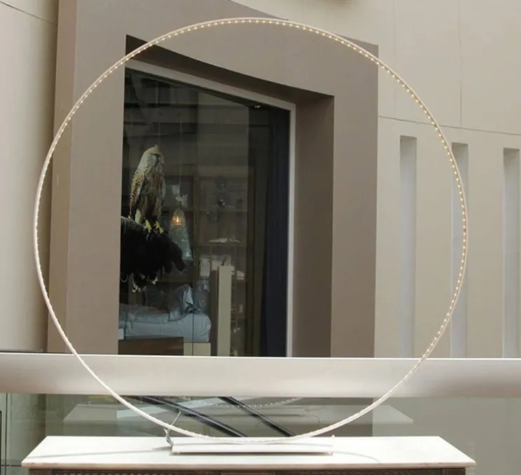 Lampe à poser, Méga 120, blanc, LED, dim, 2700K, 2112 lm, L122cm, H124cm - Le Deun