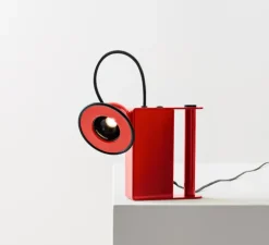Lampe à poser, Minibox, rouge, LED, dim, 3000K, 620 lm, L19,5cm, H18,8cm - Stilnovo