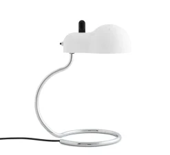 Lampe à poser, Minitopo, blanc et chrome, L19,4cm, H36cm - Stilnovo