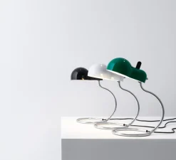 Lampe à poser, Minitopo, noir et chrome, L19,4cm, H36cm - Stilnovo