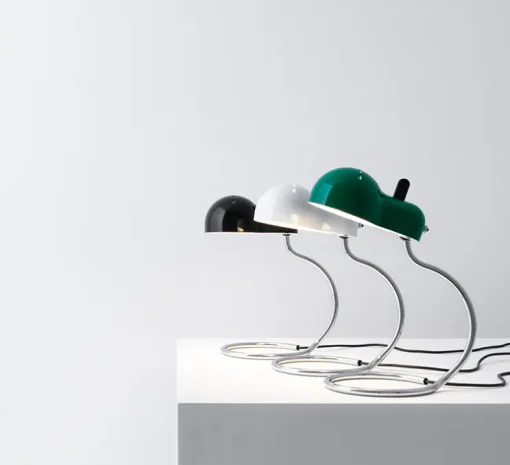 Lampe à poser, Minitopo, noir et chrome, L19,4cm, H36cm - Stilnovo