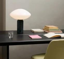 Lampe à poser, Mist AP17, marbre vert Guatemala, Ø37cm, H41cm - Andtradition